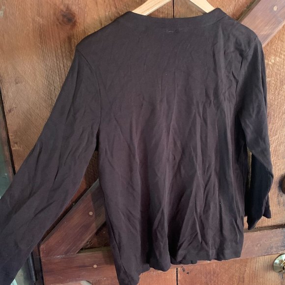 Brown Rhinestone Button-Down Shirt - Picture 3 of 4